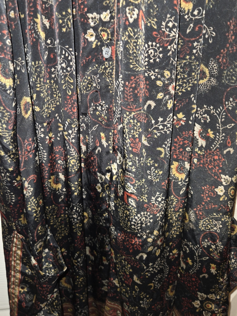 Bohemian Floral Wide-Leg Jumpsuit in Black and Olive - Picture 6 of 11